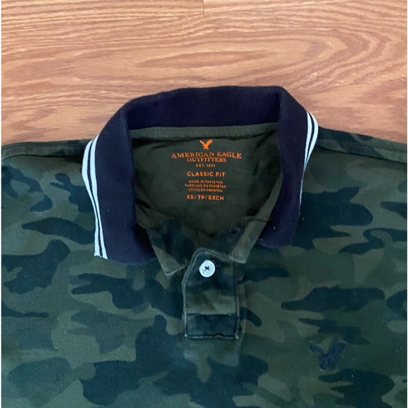 American Eagle Men’s Polo Green Camo, sXS ALSU00269 - Picture 2 of 3